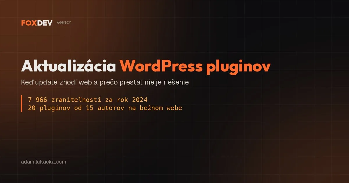 Aktualizácia WordPress pluginov: keď update zhodí web a prečo prestať nie je riešenie