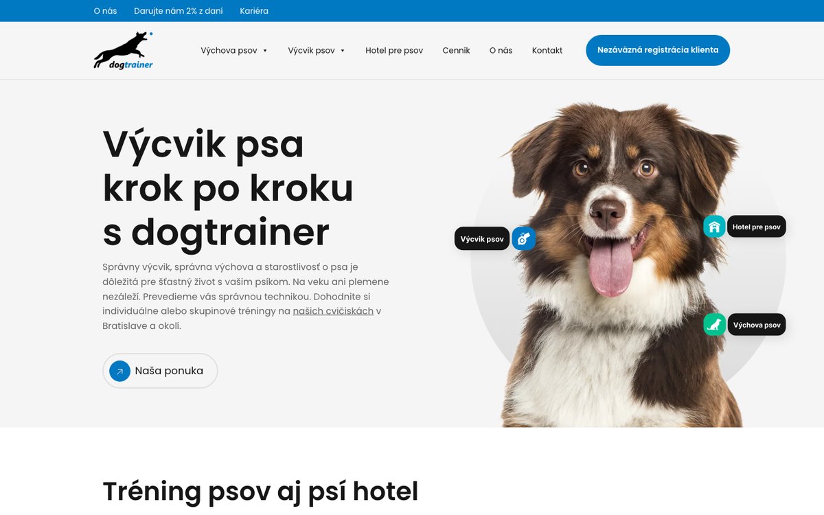 dogtrainer.sk - ako stránka schudla z 15 MB na 1 MB
