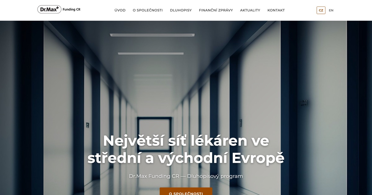 drmaxfundingcr.cz - web pre držiteľov dlhopisov