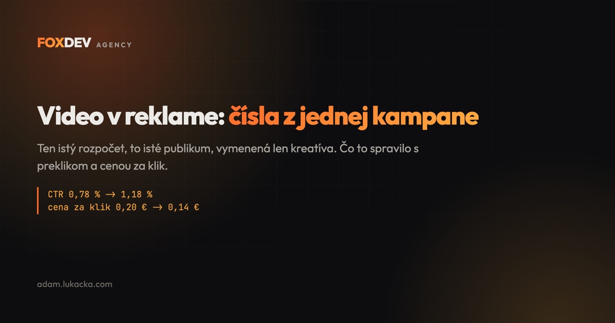 Video v reklame: čísla z jednej kampane