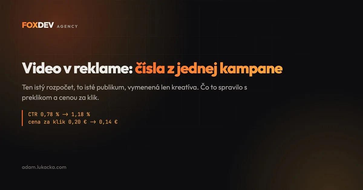 Video v reklame: čísla z jednej kampane