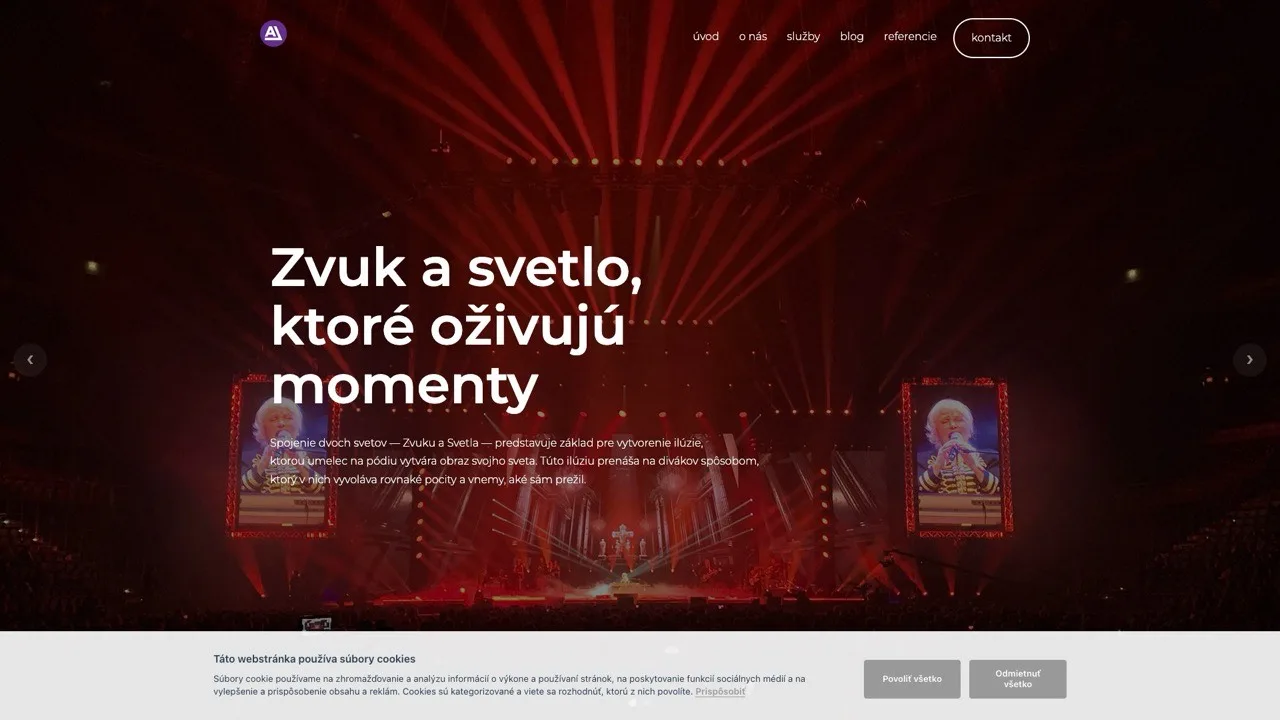 Webstránka Audio-line.sk, referencia Fox Development Agency