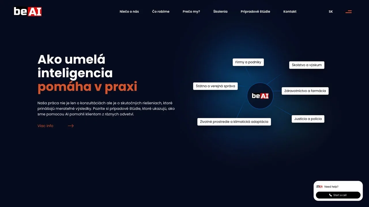 Webstránka Beai.sk, referencia Fox Development Agency