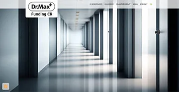 Webstránka DrMaxFundingCR.cz, referencia Fox Development Agency