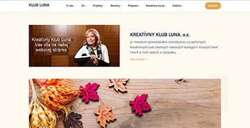 Webstránka KlubLuna.sk, kategória Webstránky, referencia Fox Development Agency