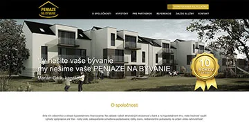 Webstránka PeniazeNaByvanie.sk, referencia Fox Development Agency