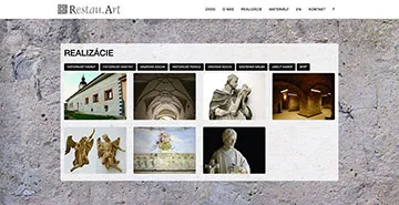 Webstránka RestauArt.sk, referencia Fox Development Agency