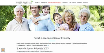 Webstránka SeniorFriendly.sk, kategória Webstránky, referencia Fox Development Agency