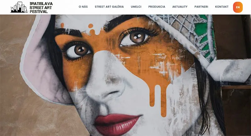 Webstránka StreetArt.sk, referencia Fox Development Agency