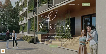 Webstránka Verdena.sk, kategória Realitné weby, referencia Fox Development Agency