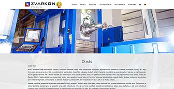 Webstránka Zvarkon.sk, kategória Webstránky, referencia Fox Development Agency